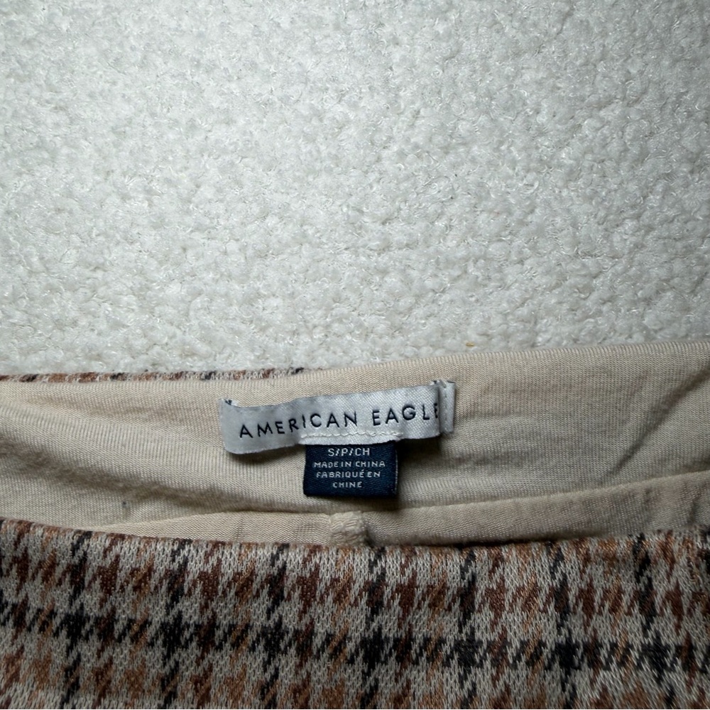 American Eagle Outfitters Plaid Mini Skort - Brown and Black - Picture 4 of 6
